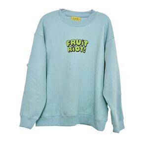 Fruit Riot Blue Crewneck Sweatshirt What The Fruit Graphic Size M/L